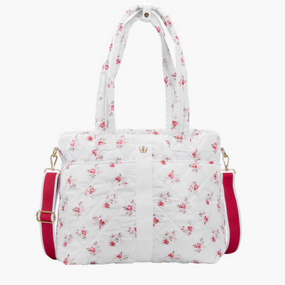 Oliver Thomas Wanderlust Tote White Rose Print/White Stripe Totes in at Wrapsody