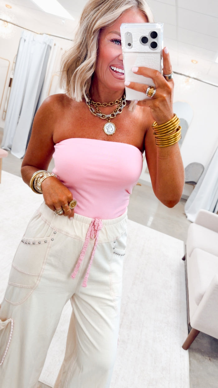 Onset Wide Leg Pants-Natural