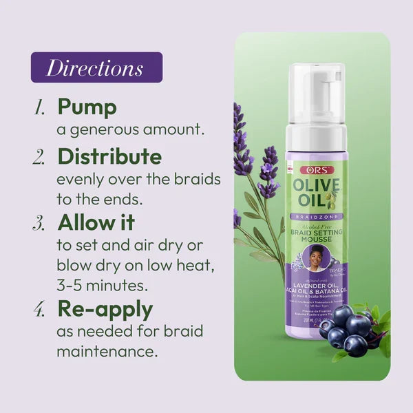ORS Olive Oil Braidzone Braid Setting Mousse 207ml