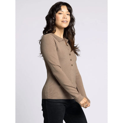 THREAD & SUPPLY - PAMELA SWEATER | HEATHER BROWN