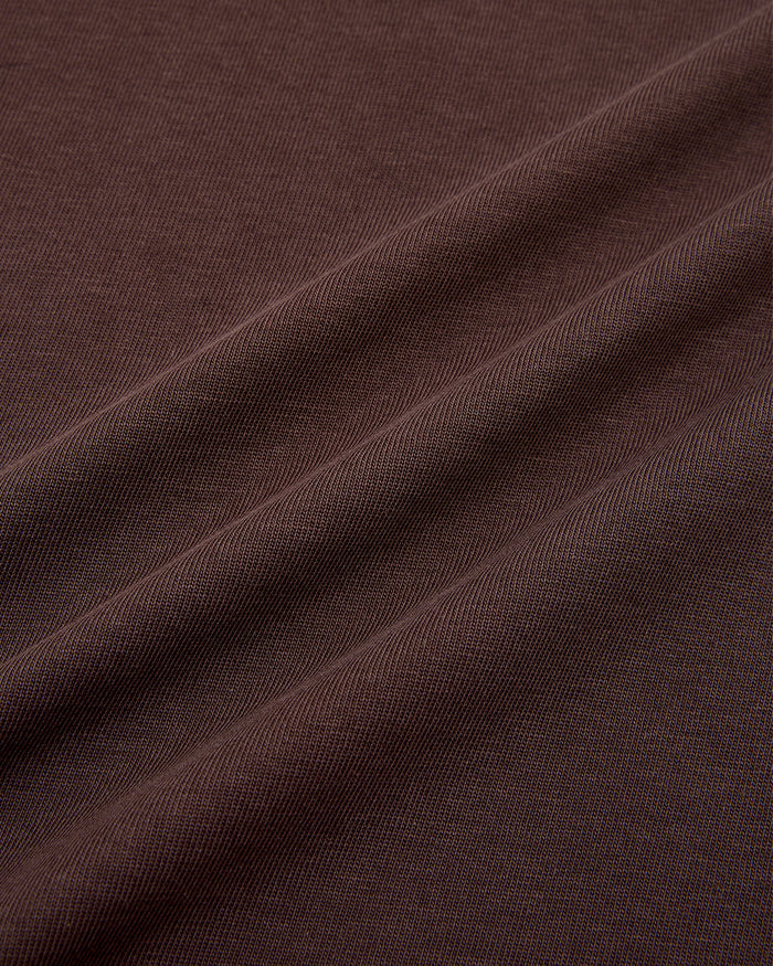Panelled LS Crop Tee - Brown / Sage