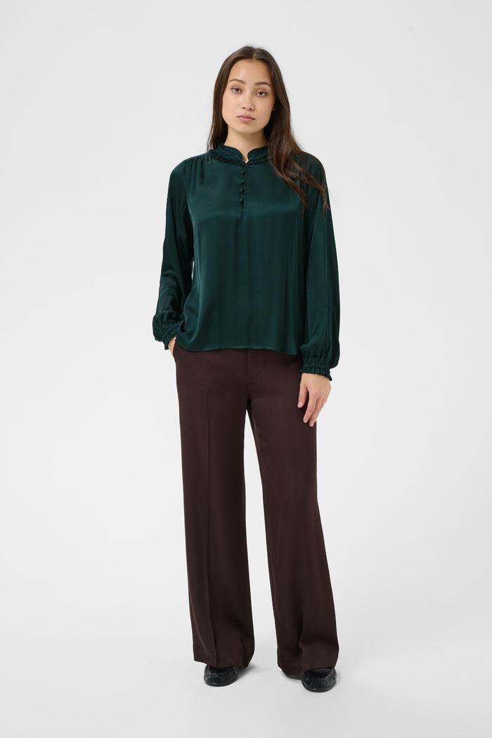 Woman wearing Part Two CaterinaPW Blouse Green Gables 30310857 by Part Two. Shop Part Two at Dotique.