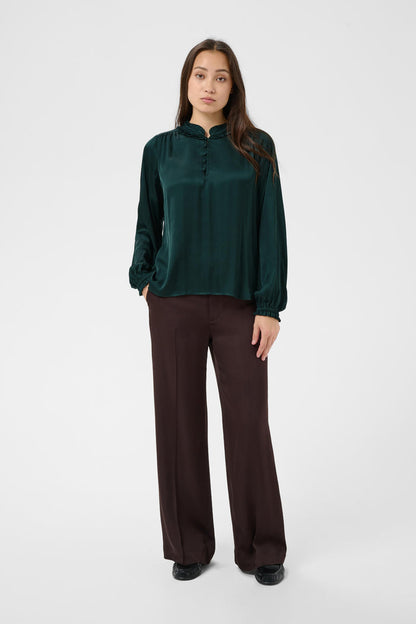 Woman wearing Part Two CaterinaPW Blouse Green Gables 30310857 by Part Two. Shop Part Two at Dotique.