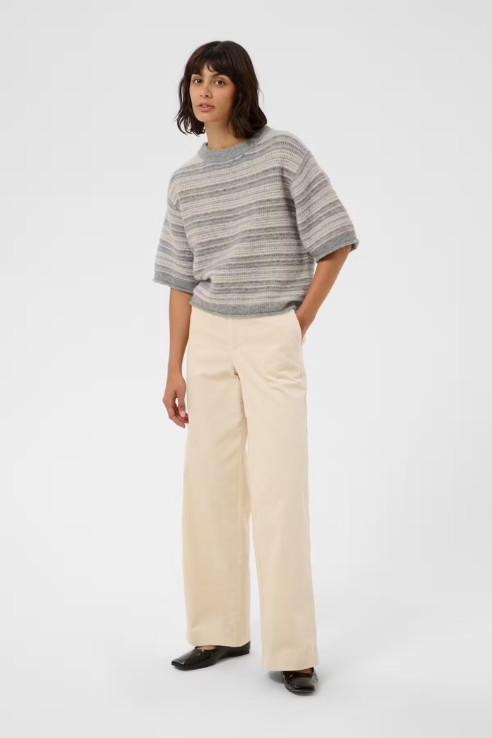 Part Two CerysPW Jumper Grey/French Oak Stripe 30310846 on model Shop Part Two at Dotique