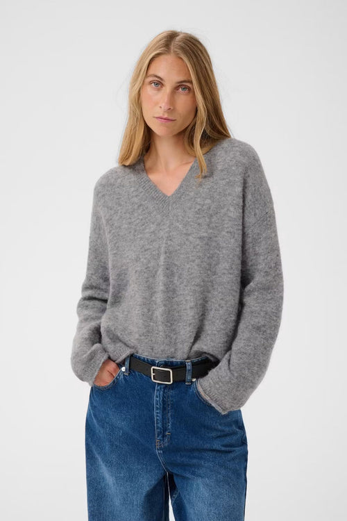Part Two ChanillaPW Jumper Grey Melange 30310842 on model Shop Part Two at Dotique