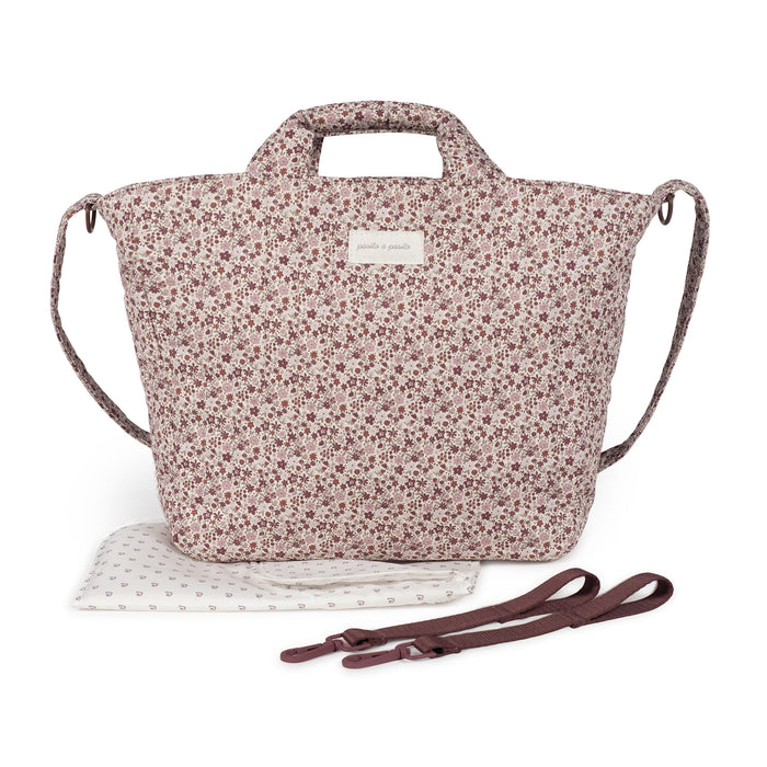 Pasito a Pasito - Changing Bag - Cherry Flowers - Mabel & Fox