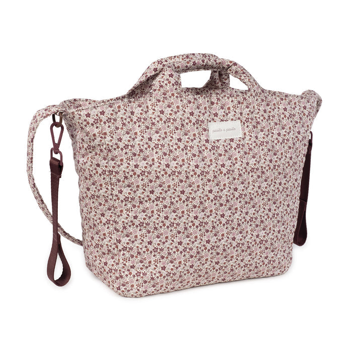 Pasito a Pasito - Changing Bag - Cherry Flowers - Mabel & Fox