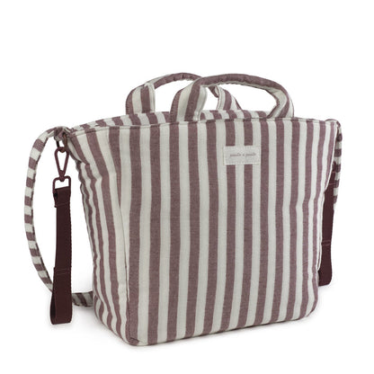 Pasito a Pasito - Changing Bag - Cherry Strips - Mabel & Fox