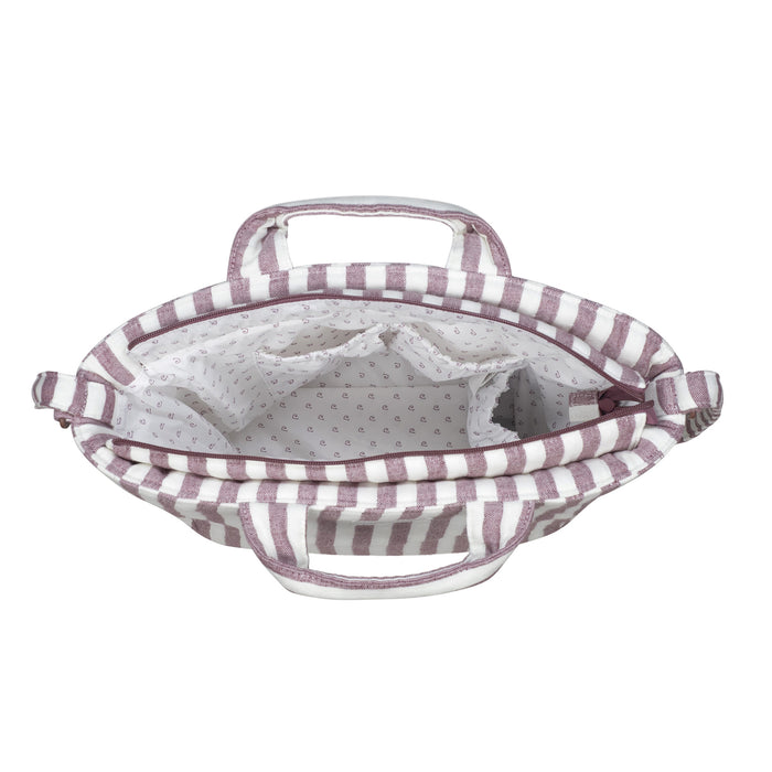 Pasito a Pasito - Changing Bag - Cherry Strips - Mabel & Fox
