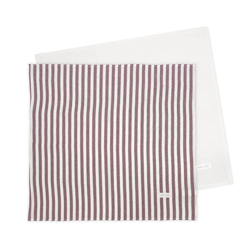 Pasito a Pasito - Muslin Square Set - Cherry Stripes (2 Pack) - Mabel & Fox
