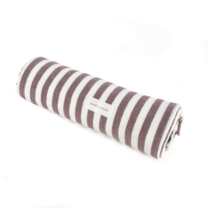 Pasito a Pasito - Muslin Square - Cherry Stripes - Mabel & Fox