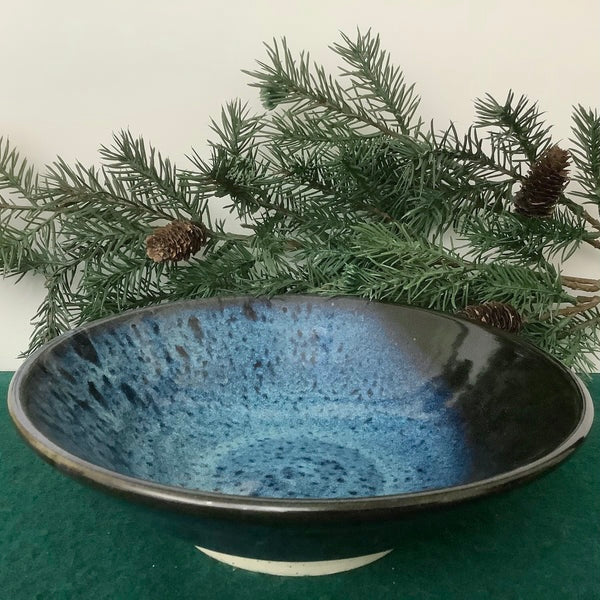 Pasta Bowl Blue to Midnight Black