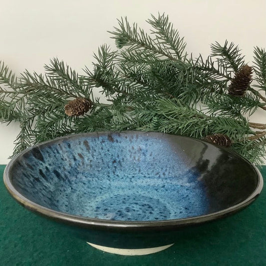 Pasta Bowl Blue to Midnight Black