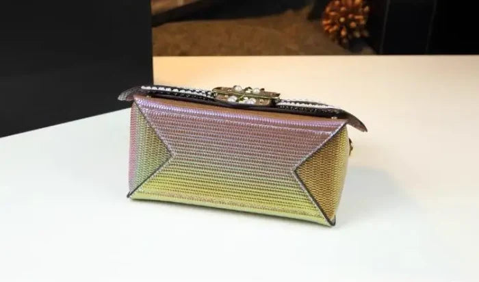 Premium cowhide top handle leather bag UK pearl wings FTF Market
