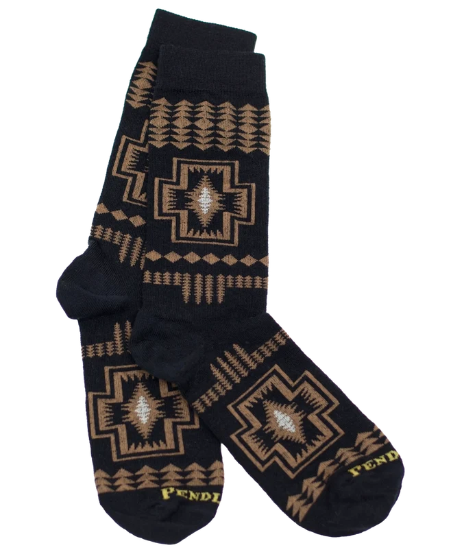 Pendleton Black Harding Crew Socks