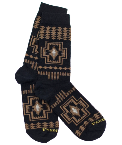 Pendleton Black Harding Crew Socks