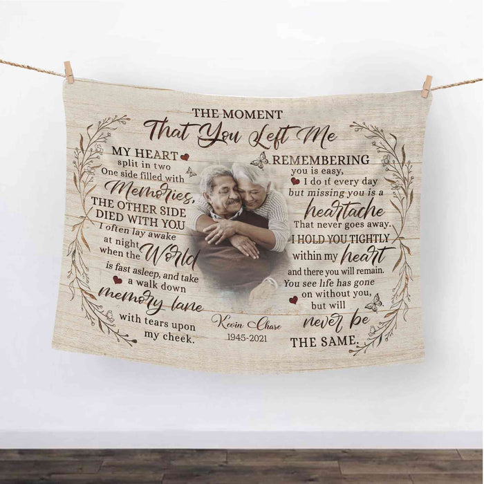 Personalized In Loving Memory Blanket Loss Of Father, Memorial Custom Photo Blanket
