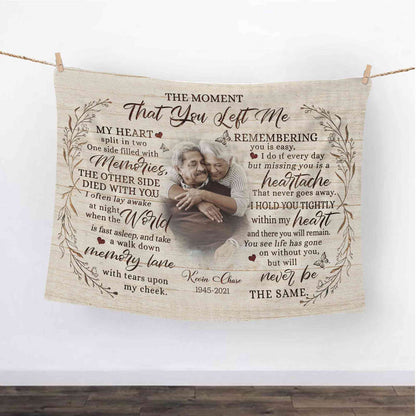 Personalized In Loving Memory Blanket Loss Of Father, Memorial Custom Photo Blanket