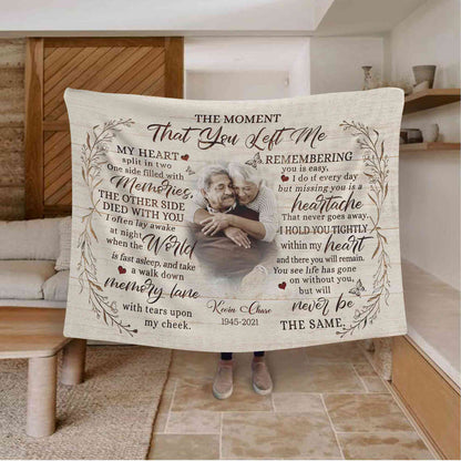 Personalized In Loving Memory Blanket Loss Of Father, Memorial Custom Photo Blanket