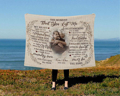 Personalized In Loving Memory Blanket Loss Of Father, Memorial Custom Photo Blanket