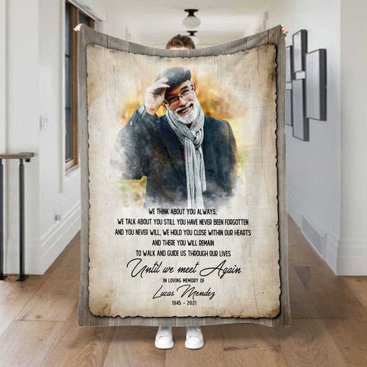 Personalized In Memory Blankets For Loss Of Father, Sympathy Gifts