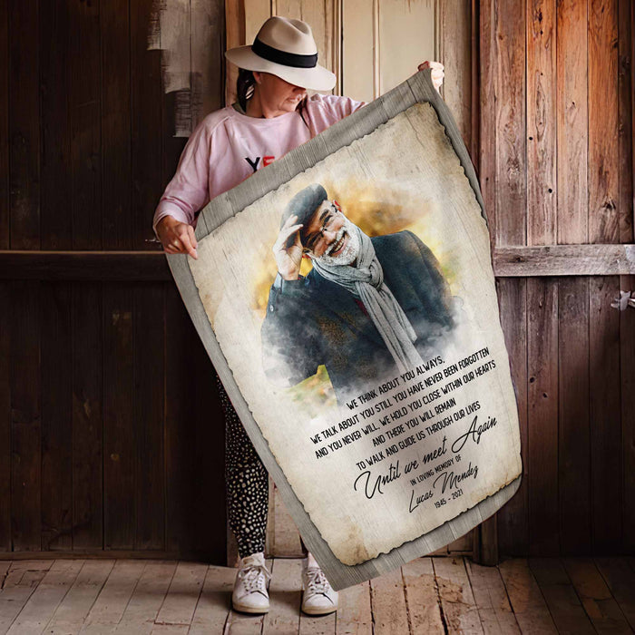 Personalized In Memory Blankets For Loss Of Father, Sympathy Gifts