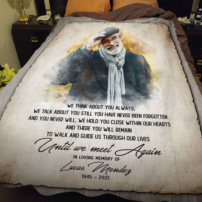 Personalized In Memory Blankets For Loss Of Father, Sympathy Gifts
