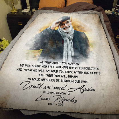Personalized In Memory Blankets For Loss Of Father, Sympathy Gifts