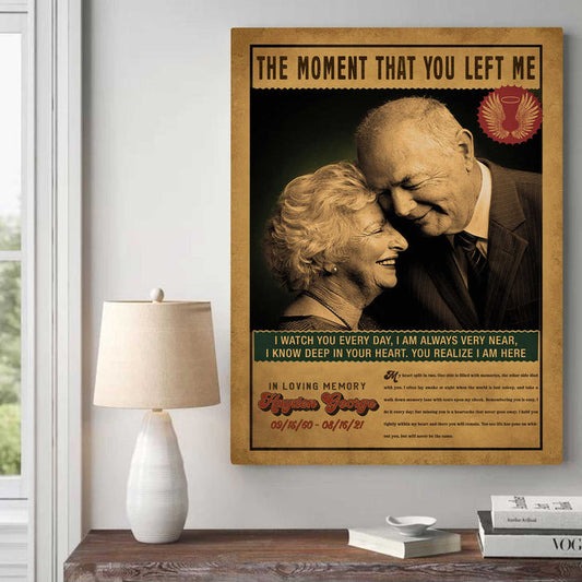Personalized Memorial Canvas For Loss Of Dad, Sentimental Gifts Sympathy Photo Gifts