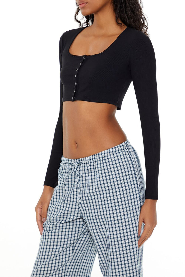 Picot-Trim Crop Top