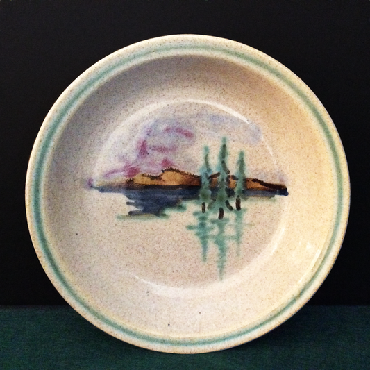 Pie Plate Adirondack Scene
