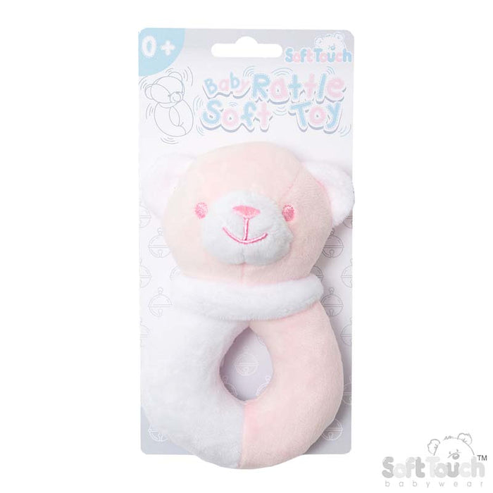 PINK BEAR RATTLE (PK6) RT21-P