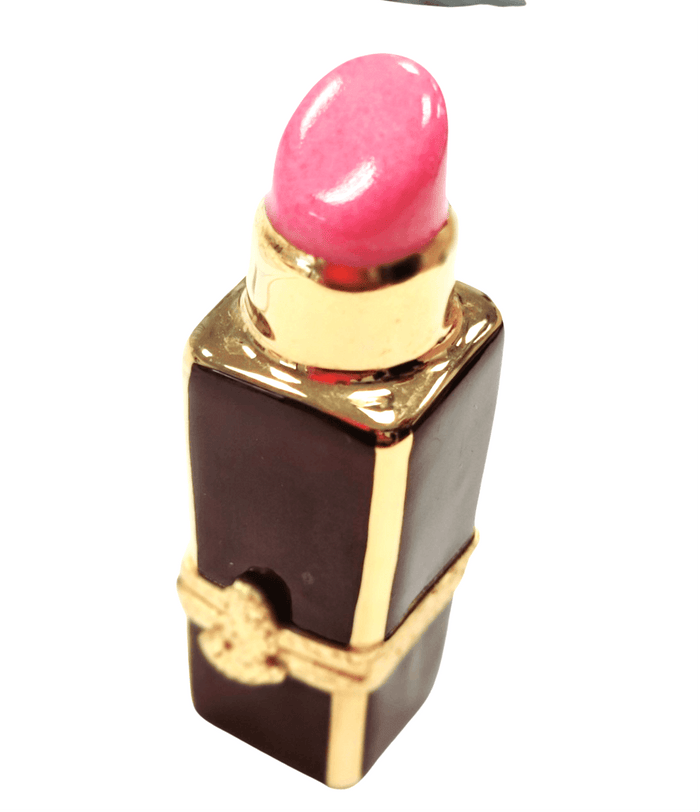 Lipstick Pink Porcelain Figurine Porcelain Limoges fashion limoges boxes French Trinket Box
