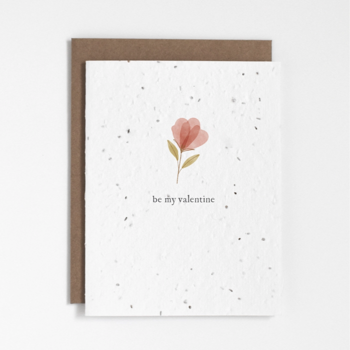 Plantable Greeting Card - Be My Valentine