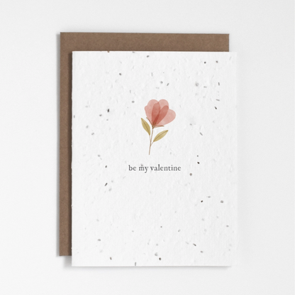 Plantable Greeting Card - Be My Valentine