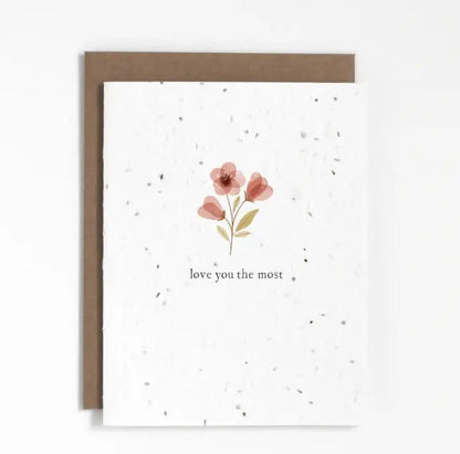 Plantable Greeting Card - Love You the Most Acorn Home + Apparel