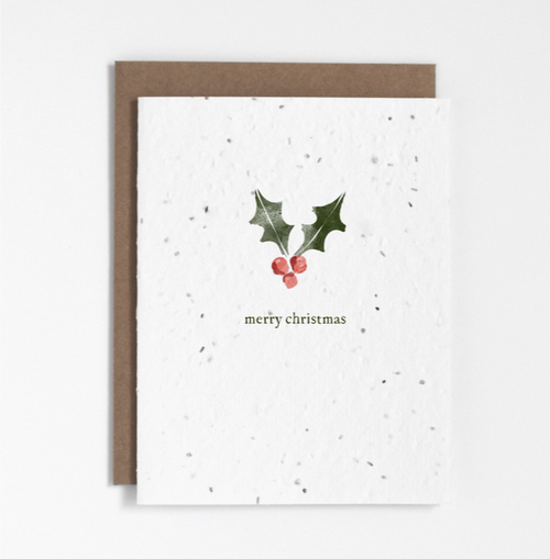 Plantable Greeting Card - Merry Christmas