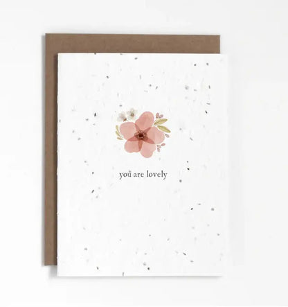 Plantable Greeting Card - You Are Lovely Acorn Home + Apparel