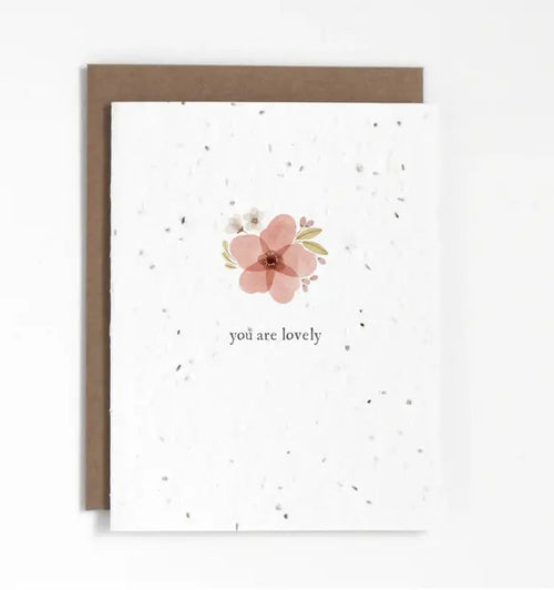 Plantable Greeting Card - You Are Lovely Acorn Home + Apparel