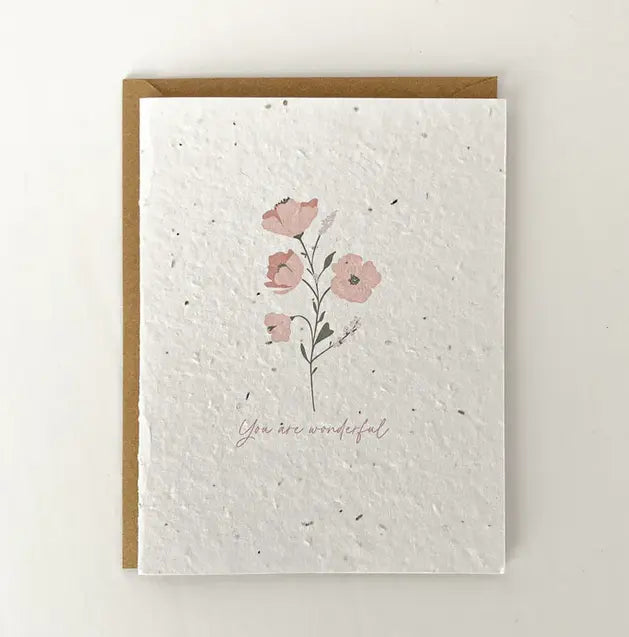 Plantable Greeting Card - You Are Wonderful Acorn Home + Apparel