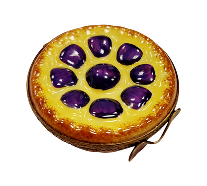 Plum Tart Dessert Limoges Box Porcelain Limoges Dessert French Trinket Box