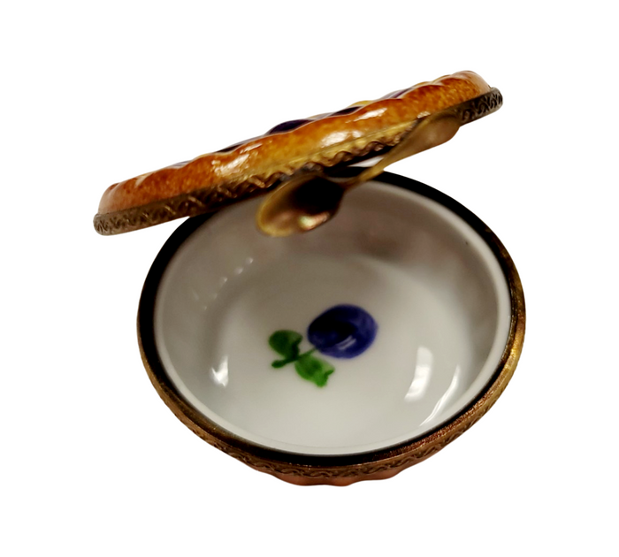 Plum Tart Dessert Limoges Box Porcelain Limoges Dessert French Trinket Box