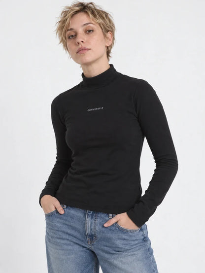 Polera Converse Mujer Turtleneck Negro — vista principal