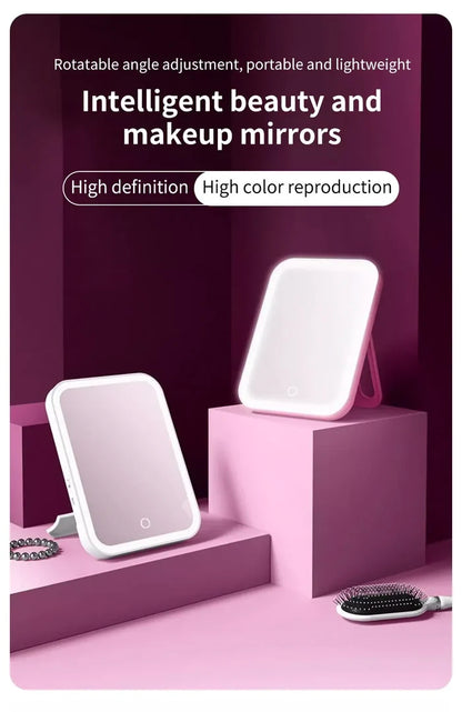 a white light on top of a pink box