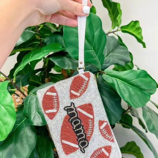 Prep Obsessed Glitzy Football Mama Wristlet (8408701305140)