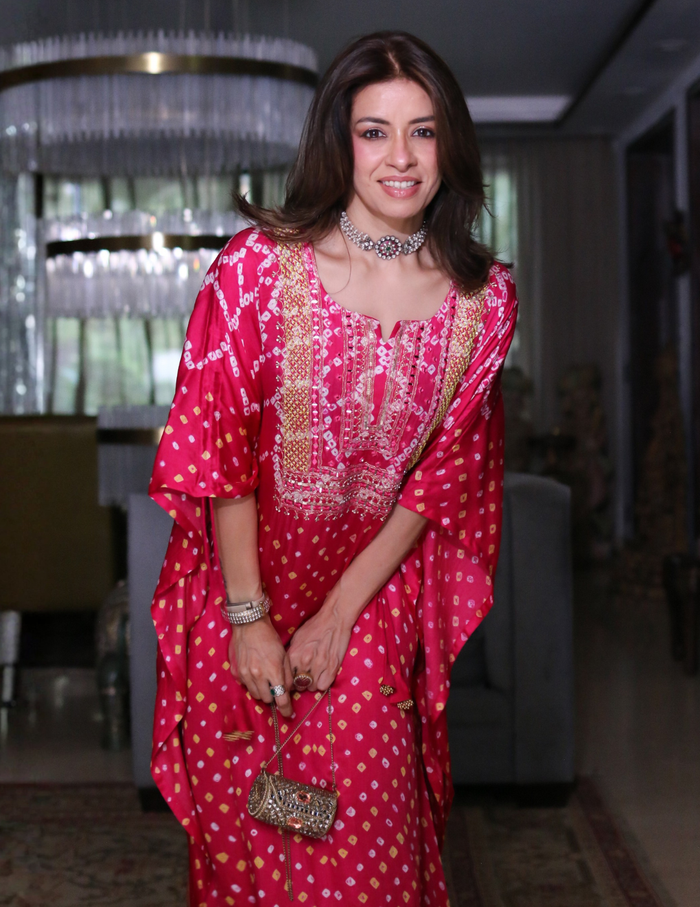 Raasa Bandhani Kaftan