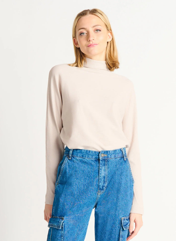 Rachel Mock Neck Top Acorn Home + Apparel