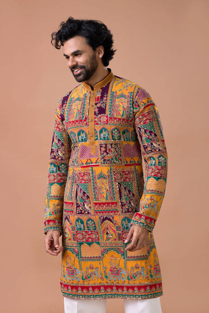 premium Rajwadi kurta set