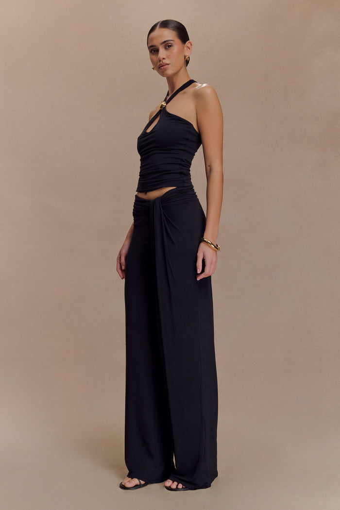 Ramona Modal Tank Top With Hardware - Black