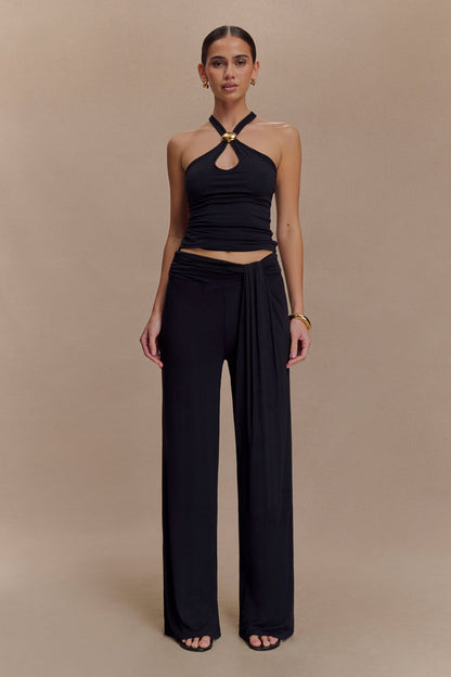 Ramona Modal Tank Top With Hardware - Black